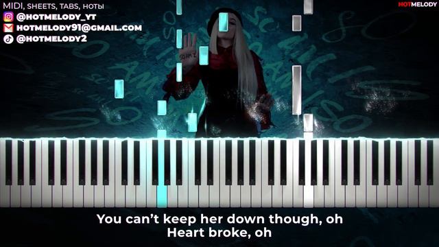 Ava Max - Million Dollar Baby piano karaoke instrumental смотреть онлайн