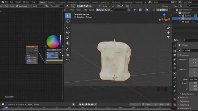 How to make a candle in one minute | TUTORIAL | BLENDER | EASY смотреть онлайн