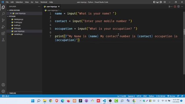 Python User Input and dynamic value print in Bangla смотреть онлайн