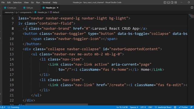 CRUD Application ب Laravel 9 and React js -4- (Highlight Active Link in React) | Moroccan Darija смотреть онлайн