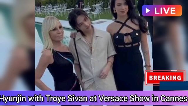 Hyunjin With Troye Sivan At Versace Show In Cannes , Hyunjin Versace Show 2023, Hyunjin Cannes 2023