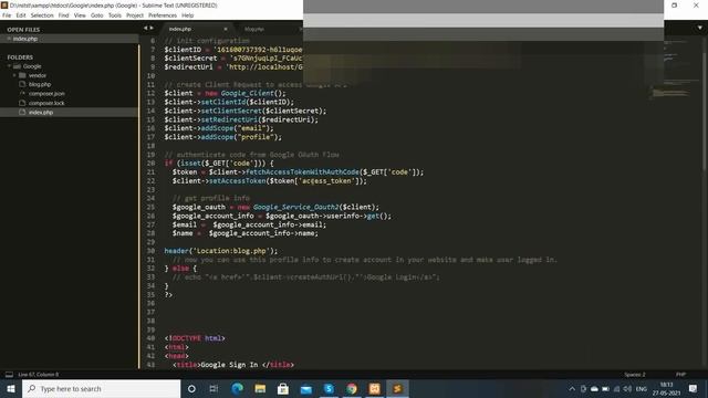 Login With Google in PHP - 3 смотреть онлайн