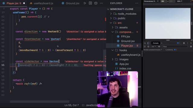 Crea un clon de Minecraft con Javascript, React y Three.js смотреть онлайн