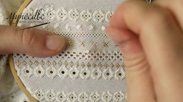 Embroidery Process.Hardanger Embroidery.
