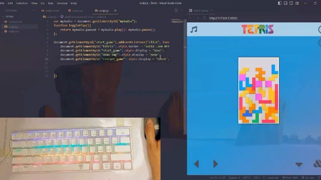 ASMR Programming - Tetris Game in JavaScript - No Talkin смотреть онлайн