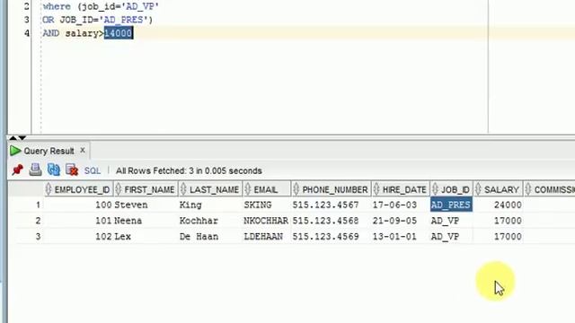SQL 12c Tutorial 5 : SQL Operators Precedence смотреть онлайн