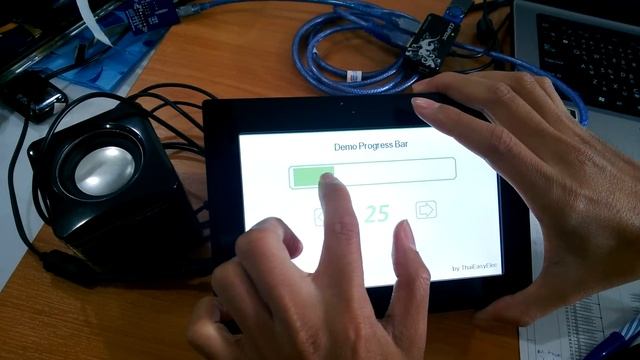 Arduino + 7 inch Touch Screen + Demo Sound from MP3 with Button смотреть онлайн