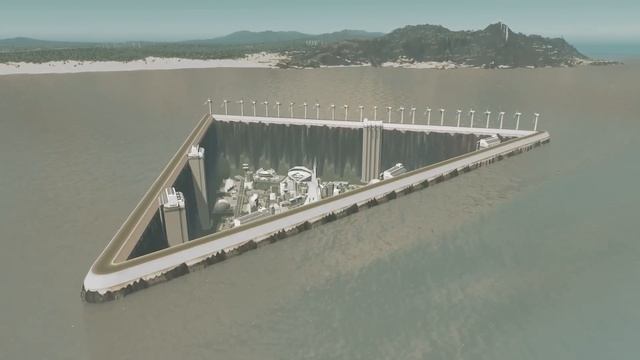 I split a city in two with a WATER BRIDGE in Cities Skylines! смотреть онлайн