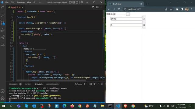 Add or Remove Input Fields Dynamically with React JS ✅ Input Value in Multiple Input Fields - PART смотреть онлайн