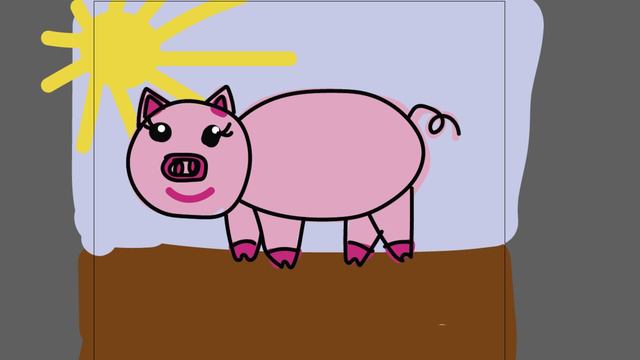 Рисуем свинку детям часть 58 смотреть онлайн