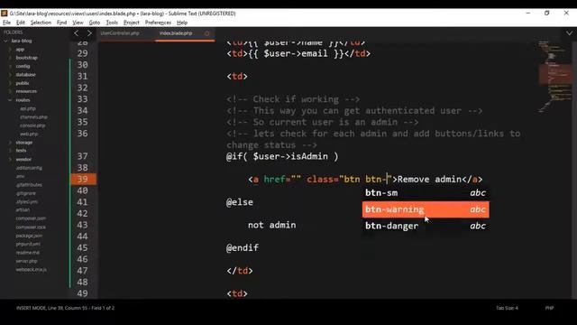 How to Make a Complete Blog CMS in Laravel | Part 17: Make any User Admin or Remove as Admin смотреть онлайн