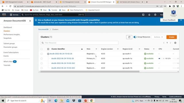 AWS |19| How to connect Amazon DocumentDB to Mongo shell ? | using AWS Cloud9 service |Marathi смотреть онлайн