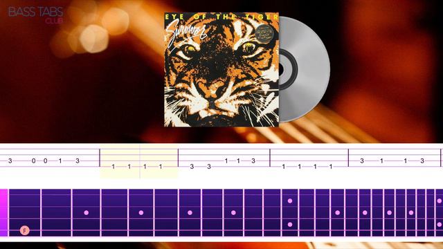 🎶 Eye Of The Tiger - Survivor | BASS TABS CLUB