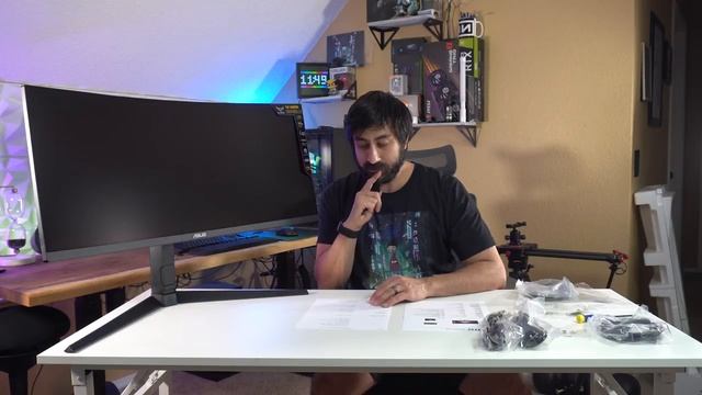 ASUS TUF Gaming 34inch 165hz Monitor Unboxing! (VG34VQL1B)