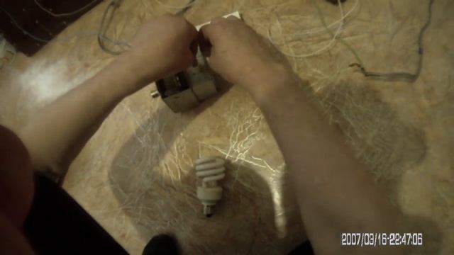 Магнетрон.Подключение от строчного трансформатора. смотреть онлайн