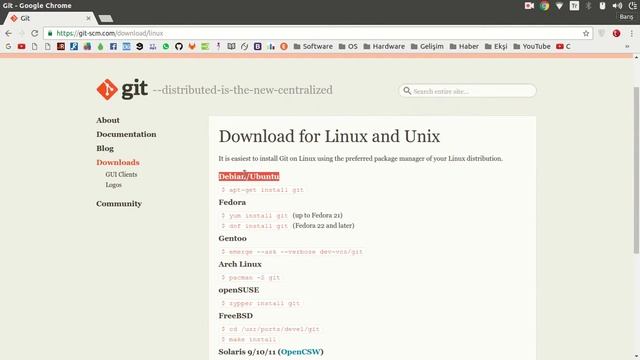 Git Dersleri - 3 - Git Kurulumu (Linux) смотреть онлайн