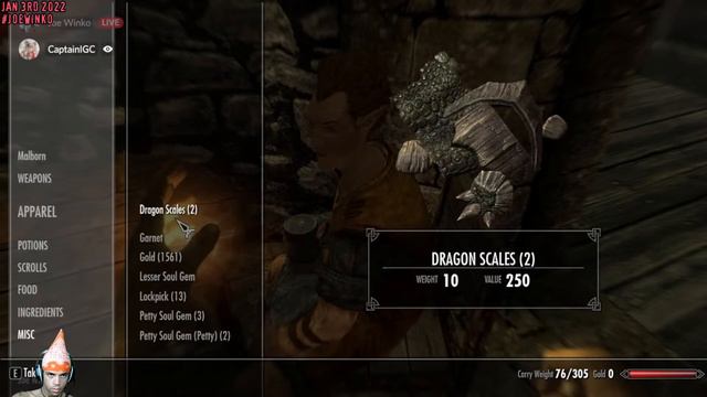 Elder Scrolls V Skyrim Live Stream Part 4 (Jan 3rd 2022) | CaptainIGC & Joe Winko смотреть онлайн