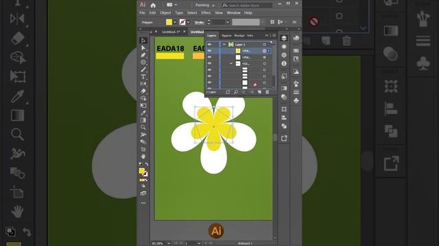 How to make flower on Illustrator смотреть онлайн