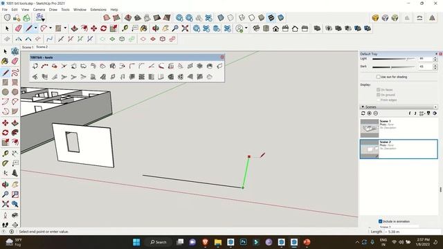 Make Doors and windows in Sketchup in single click! (1001Bit tools) смотреть онлайн