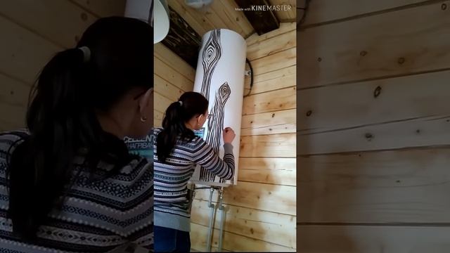 DIY. ✔️Роспись бойлера. Painting the boiler. смотреть онлайн