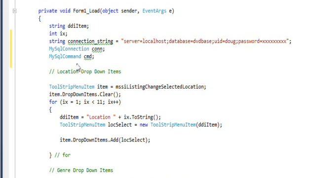 C# Edge 213 MC29 MySql SELECT DropDownItems смотреть онлайн