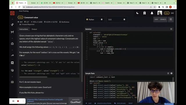 Learning Python - Coding Practice Level 6 kyu смотреть онлайн