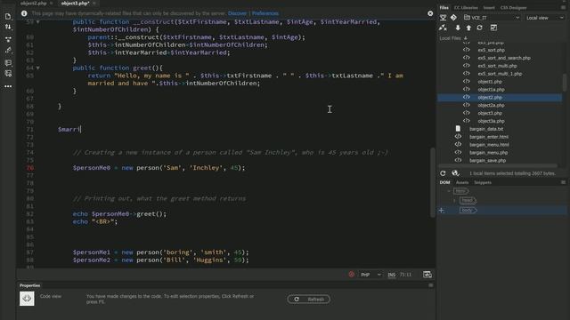 PHP Object3 Extending a class смотреть онлайн