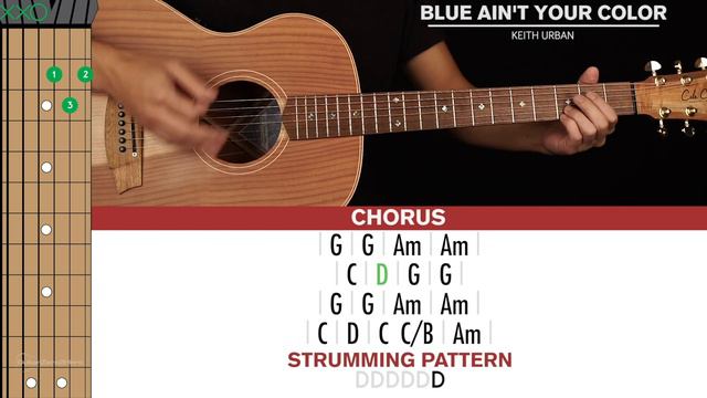Blue Ain't Your Color Guitar Cover Keith Urban 🎸|Tabs + Chords| смотреть онлайн