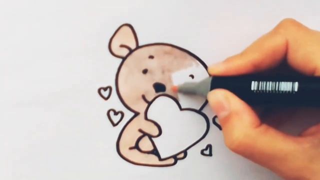 Как легко нарисовать милого мишку с сердечком/534 смотреть онлайн