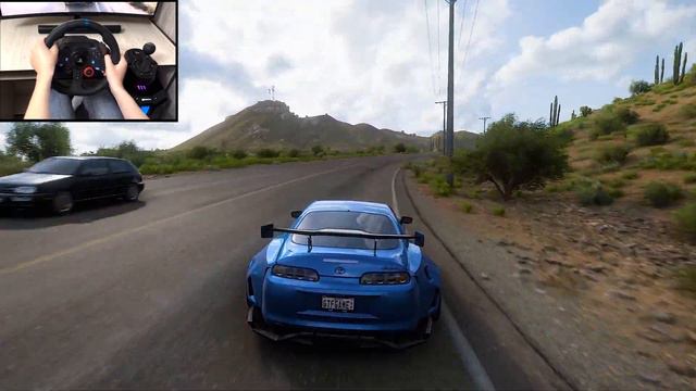1200HP Toyota Supra - Forza Horizon 5 | Logitech g29 gameplay смотреть онлайн