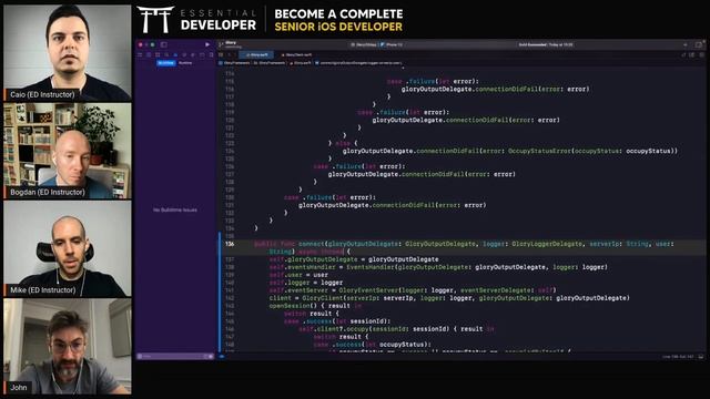 How senior iOS devs eliminate nested closures (arrow anti-pattern) in Swift | Live Dev Mentoring смотреть онлайн