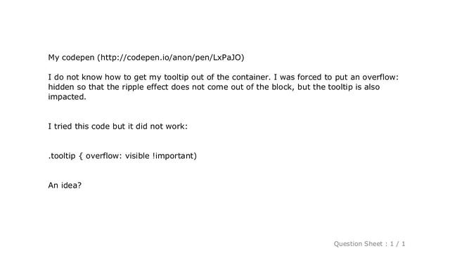 HTML : Bootstrap tooltip : overflow? смотреть онлайн