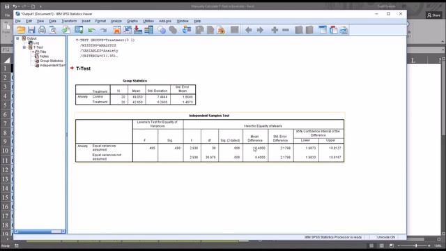 Calculating the 95% Confidence Interval after a T Test using Excel смотреть онлайн