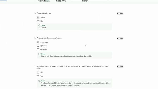 Object Oriented Programming Concepts Coursera quiz Answers смотреть онлайн