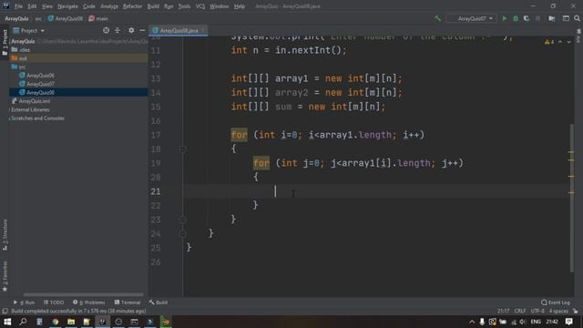 Add two matrices of the same size | Simple Java Program | Java Array Example 08 смотреть онлайн