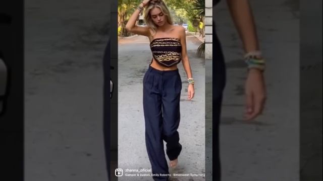 Топ-бандо из 90-х как носить в 2023. Лайфхак. Костюмные брюки+платок вместо топа. смотреть онлайн