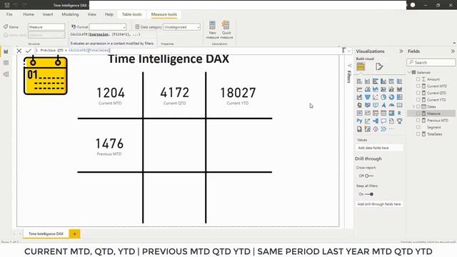 # MTD, QTD, YTD - DAX CALCULATION - POWER BI смотреть онлайн