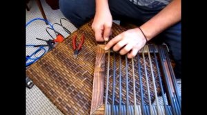 Часть 2. Плетение столешницы из искусственного ротанга.