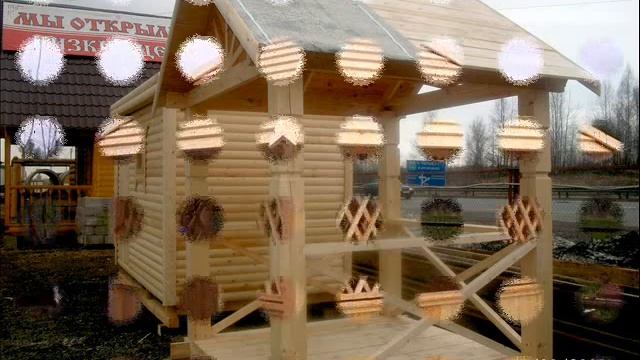 Беседка из дерева. Летние кухни. смотреть онлайн