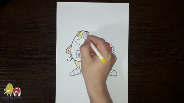 Раскраска Эмемдемс / Coloring M&M's / Как раскрасить раскраску Эмемдемс смотреть онлайн