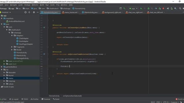 create whatsapp using firebase and android studio | sign out 9 смотреть онлайн