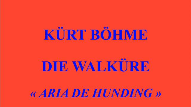 Kurt Bohme Die Walkure Aria de Hunding 1944 BASF 22 22028 смотреть онлайн