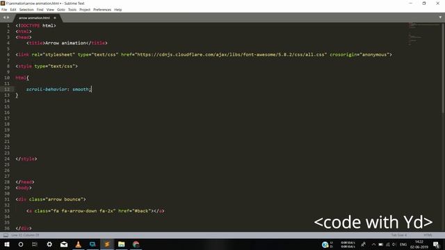 Scroll down Arrow with Animation || animated mouse scroll by code with yd смотреть онлайн