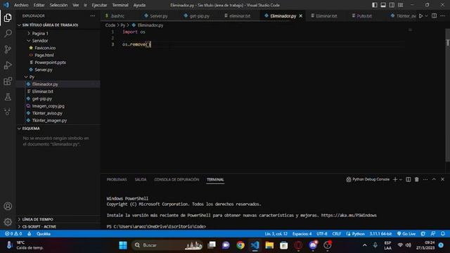 Como crear un eliminador de archivos en python3 смотреть онлайн
