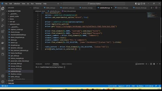#tutoruials 26 || How to handle radio button || Selenium Python смотреть онлайн
