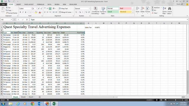 Excel 2013 Unit C Video 2 - Change Font and Font Size смотреть онлайн