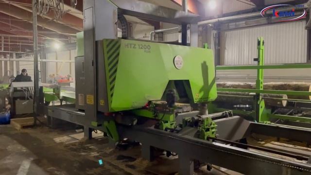 Широколенточная пилорама Mebor HTZ 1200 PLUS. Пиление бревен на необрезные доски в авторежиме смотреть онлайн