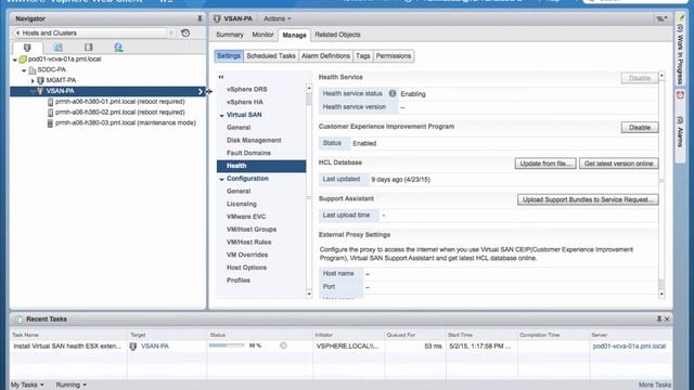 Virtual SAN Health Check Plugin installation demo смотреть онлайн