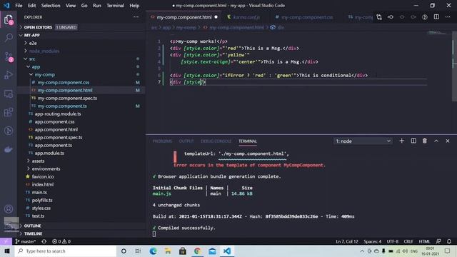 Angular 11 Tutorial - 6 | Style Binding смотреть онлайн