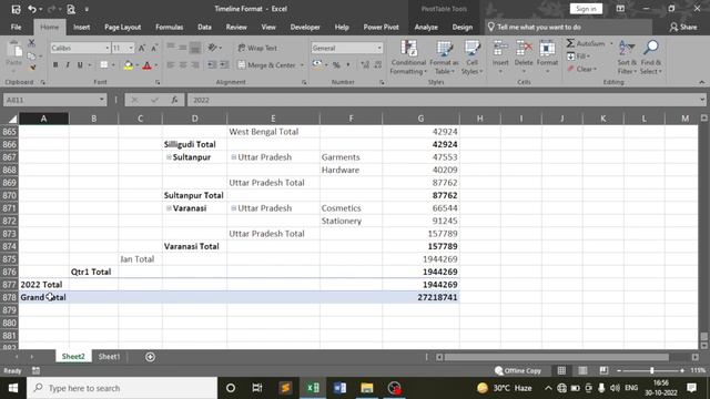 Excel Online Video 26 Timeline Filter Insert Tab Pivot Table смотреть онлайн
